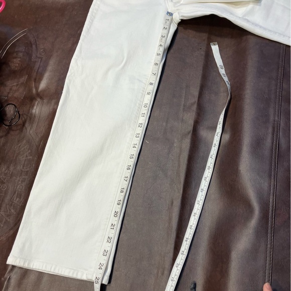 Madewell Slim Wide Leg Crop White Jeans Button Fly Summer Spring Vacation 23 - Picture 14 of 14